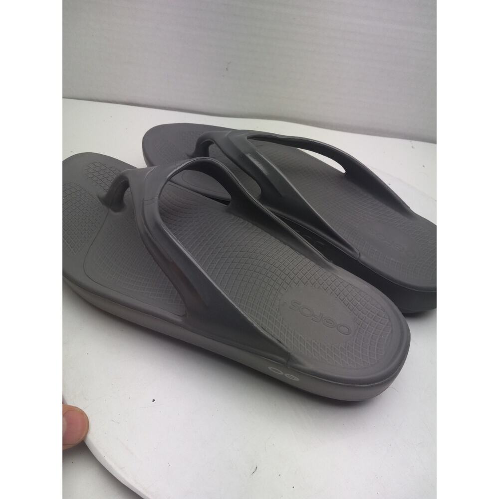 OOFOS Oolala Comfort Luxe Sandals Flip-Flops Thongs Gray Womens Sz 10 - Picture 7 of 12